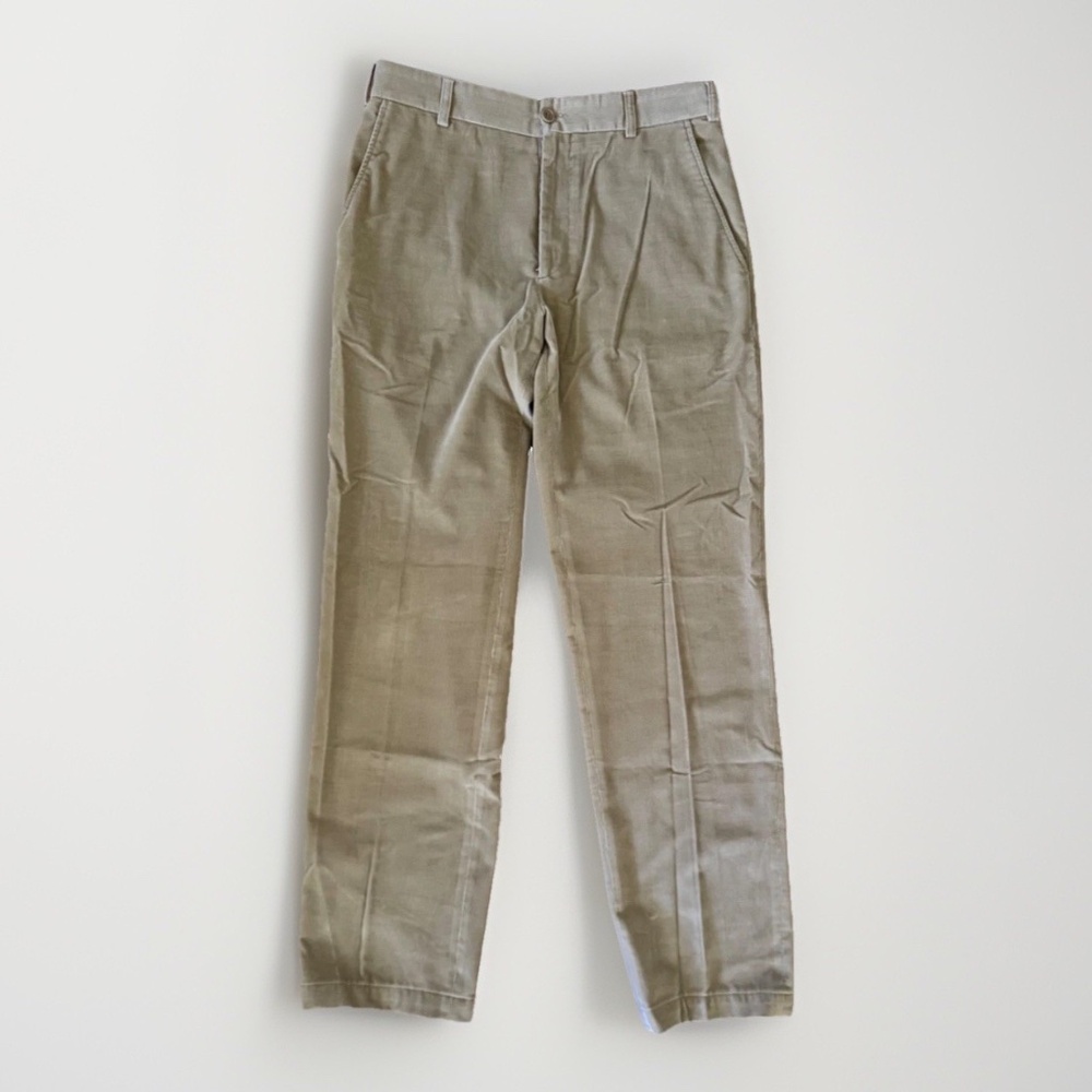 Paul & Shark Yachting Men's Soft Corduroy Trousers Brown Beige Khaki, Size 31x32